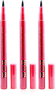 

ADS LIQUIED LONG LASTING PEN EYELINER WATERPROOF NO SMUDGE KAJAL S Liner & Rubber Band -PHGT 12 g(Black)