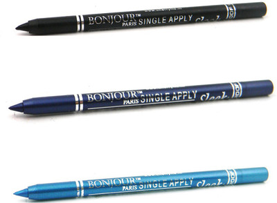 

Bonjour Paris Single Apply 1507201609 Black-Party Blue-Sky Blue Kajal(Black, Party Blue, Sky Blue, 3.6 g)