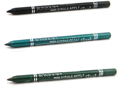 

Bonjour Paris Single Apply 1507201602 Black-Glazed Green-Leaf Green Kajal(Black, Glazed Green, Leaf Green, 3.6 g)