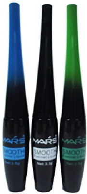 

Mars Eyeliner Black Blue Green set of 3 10 ml(3 Multicolors)