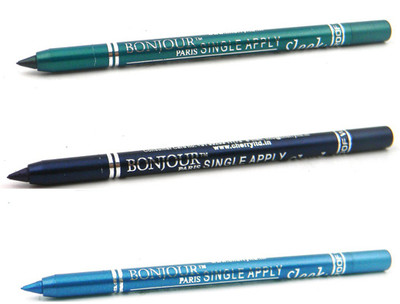 

Bonjour Paris Single Apply 1507201636 Glazed Green-Navy Blue-Sky Blue Kajal(Glazed Green, Navy Blue, Sky Blue, 3.6 g)