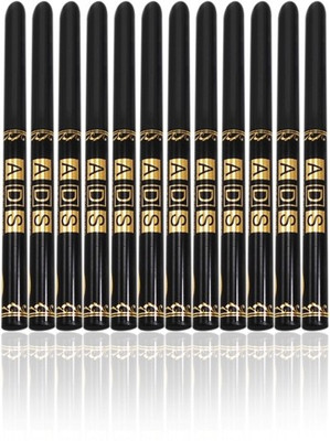 

ADS Perfect Eyeliner Waterproof Free Liner & Rubber Band-12pcs Black 2.5 g(Black)