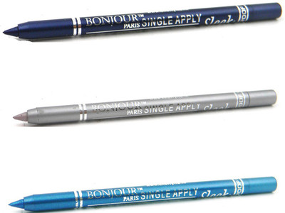 Bonjour Paris Single Apply 1507201676 Party Blue-Silver-Sky Blue Kajal(Party Blue, Silver, Sky Blue, 3.6 g)