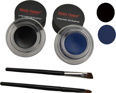 

Forteens Music Flower 2 in 1 (Black & Blue ) Gel Eyliner 6 g(Multicolor)