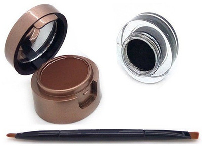 

One Personal Care 2 in 1 Gel + Cake Liner | Be You | 9 to 9 Long Lasting Drama | Smudge/Waterproof 6 g(Brown)