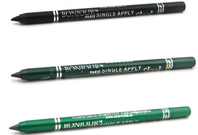 

Bonjour Paris Single Apply 06 Black-Leaf Green-Pure Green Eye Liner 3.6 g(Black, Leaf Green, Pure Green)