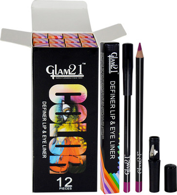 

Glam 21 Pink Color Definer Lip & Eye Liner Pack of 12 1.7 g(EY071-07)