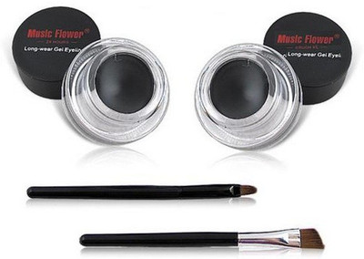 

Music Flower Long Wear 24h Gel Eyeliner pack of 2 Black 6 g(Black)