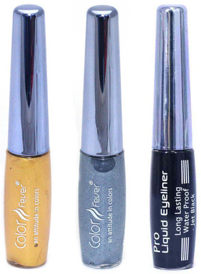

Color Fever Long Lasting Water Proof Eye Liner 18 ml(Gold 01, Silver 01, Black 01)