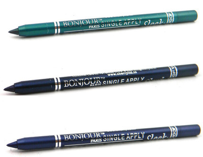 

Bonjour Paris Single Apply 1507201635 Glazed Green-Navy Blue-Party Blue Kajal(Glazed Green, Navy Blue, Party Blue, 3.6 g)