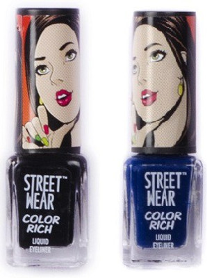 

Street Wear Color Rich Black & Blue Eyeliner Set 5 ml(Blue)