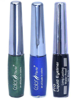

Color Fever Long Lasting Water Proof Eye Liner 18 ml(Green 01, Blue 01, Black 01)