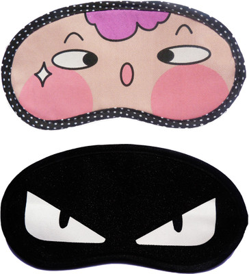 

Jonty PinkCheek-WhiteEye Cartoon Travel Sleeping Eye Cover Blindfold (Pack of 2) Eye Shade(Multicolor)