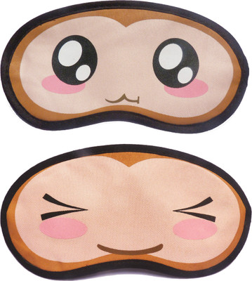 

Jonty BigEye-WinkEye Cartoon Travel Sleeping Eye Cover Blindfold (Pack of 2) Eye Shade(Multicolor)