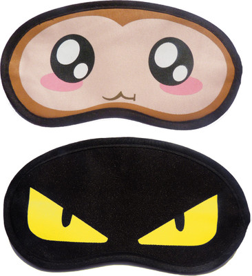 

Jonty BigEye-YellowEye Cartoon Travel Sleeping Eye Cover Blindfold (Pack of 2) Eye Shade(Multicolor)