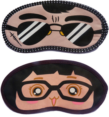 

Jonty BlackSpecs-GirlSpecs Cartoon Travel Sleeping Eye Cover Blindfold (Pack of 2) Eye Shade(Multicolor)