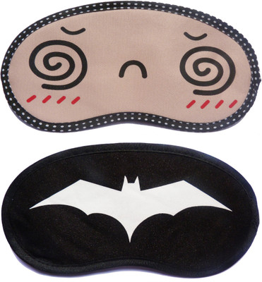 

Jonty Spiral-WhiteBat Cartoon Travel Sleeping Eye Cover Blindfold (Pack of 2) Eye Shade(Multicolor)