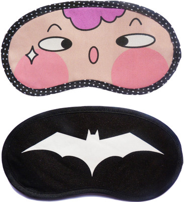 

Jonty PinkCheek-WhiteBat Cartoon Travel Sleeping Eye Cover Blindfold (Pack of 2) Eye Shade(Multicolor)
