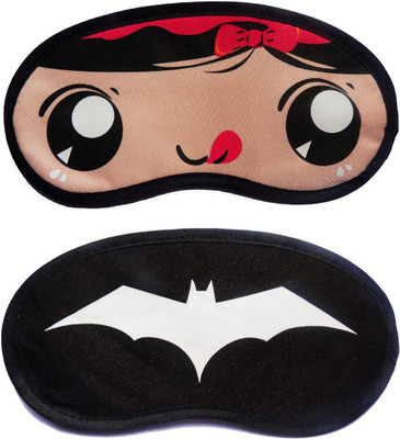 

Jonty RedRibbon-WhiteBat Cartoon Travel Sleeping Eye Cover Blindfold (Pack of 2) Eye Shade(Multicolor)