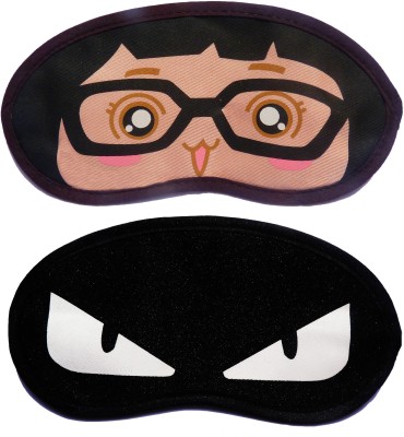 Jonty GirlSpecs-WhiteEye Cartoon Travel Sleeping Eye Cover Blindfold (Pack of 2) Eye Shade(Multicolor)