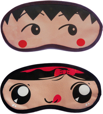 

Jenna RedDot-RedRibbon Cartoon Travel Sleeping Eye Cover Blindfold (Pack of 2)(2 g)