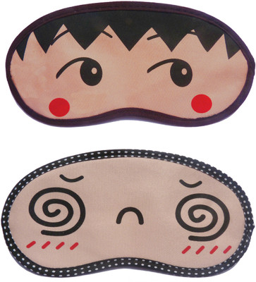 

Jenna RedDot-Spiral Cartoon Travel Sleeping Eye Cover Blindfold (Pack of 2)(2 g)