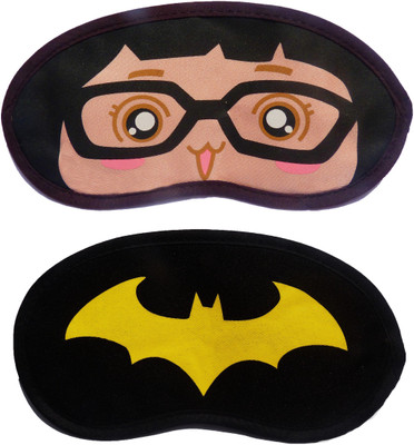 

Jenna GirlSpecs-YellowBat Cartoon Travel Sleeping Eye Cover Blindfold (Pack of 2)(2 g)