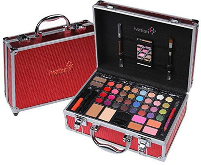 

Ivation Carry All Trunk Makeup Kit With Reusable Aluminum Case Red 3 g(Red)