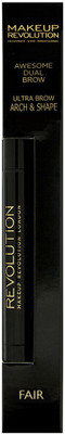 

Makeup Revolution Brow Dual 0.24 g(Fair Ultra Brow Arch & Shape)