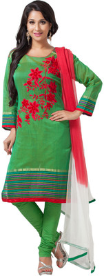 Aapno Rajasthan Cotton Floral Print Semi-stitched Salwar Suit Dupatta Material available at flipkart for Rs.3599