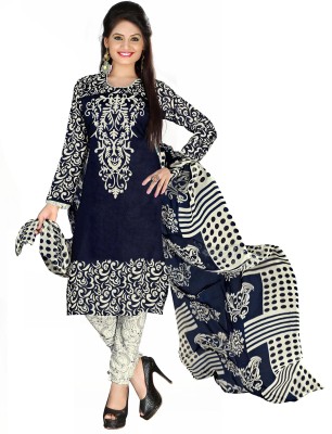 

Jiya Crepe Self Design, Printed Salwar Suit Dupatta Material(Un-stitched), Beige;dark blue