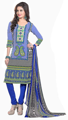 

Khushali Crepe Self Design, Printed Salwar Suit Dupatta Material(Un-stitched), Blue;multicolor