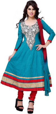 

JT International Cotton Embroidered Salwar Suit Dupatta Material(Un-stitched), Red