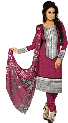 

Women Latest Fancy Designer Salwar Suit Crepe Printed Salwar Suit Dupatta Material(Un-stitched), Multicolor