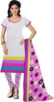 

Khushali Crepe Self Design, Printed Salwar Suit Dupatta Material(Un-stitched), Multicolor;pink;white