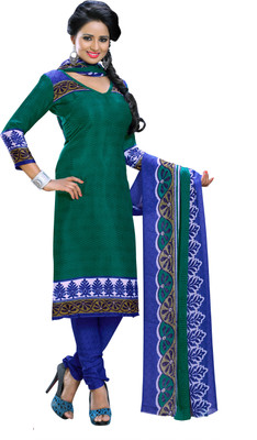 

Khushali Crepe Self Design, Printed Salwar Suit Dupatta Material(Un-stitched), Blue;green;multicolor