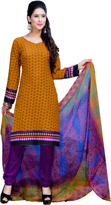 

Khushali Crepe Self Design, Printed Salwar Suit Dupatta Material(Un-stitched), Multicolor;purple;yellow