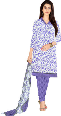 

Khushali Crepe Self Design, Printed Salwar Suit Dupatta Material(Un-stitched), Purple;white
