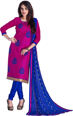 

Morli Cotton Self Design Salwar Suit Dupatta Material(Un-stitched), Pink