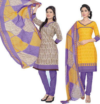 

Jiya Crepe Self Design, Printed Salwar Suit Dupatta Material(Un-stitched), Beige;multicolor;purple;yellow