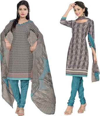 

Jiya Crepe Self Design, Printed Salwar Suit Dupatta Material(Un-stitched), Light blue;multicolor