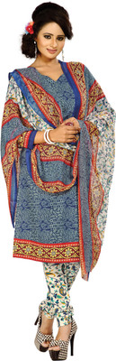 

Women Latest Fancy Designer Salwar Suit Crepe Printed Salwar Suit Dupatta Material(Un-stitched), Multicolor