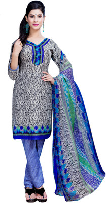 

Khushali Crepe Self Design, Printed Salwar Suit Dupatta Material(Un-stitched), Blue;grey;multicolor;white