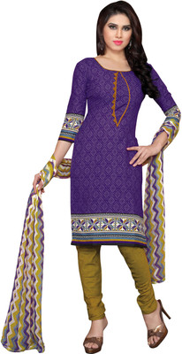 

Jiya Cotton Self Design, Printed Salwar Suit Dupatta Material(Un-stitched), Green;purple