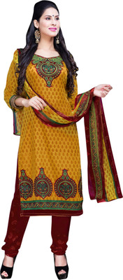 

Khushali Crepe Self Design, Printed Salwar Suit Dupatta Material(Un-stitched), Maroon;multicolor;yellow