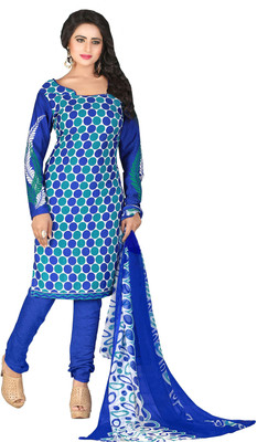 

Khushali Crepe Self Design, Printed Salwar Suit Dupatta Material(Un-stitched), Blue;multicolor