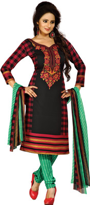 

Women Latest Fancy Designer Salwar Suit Crepe Printed Salwar Suit Dupatta Material(Un-stitched), Multicolor