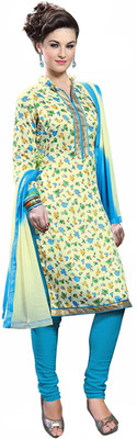 

Khushali Silk Self Design Salwar Suit Dupatta Material(Un-stitched), Beige;light blue;multicolor