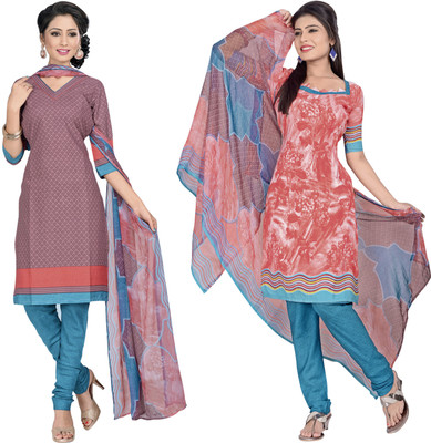 

Jiya Crepe Self Design, Printed Salwar Suit Dupatta Material(Un-stitched), Light blue;multicolor