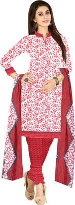 

Jiya Crepe Self Design, Printed Salwar Suit Dupatta Material(Un-stitched), Red;white